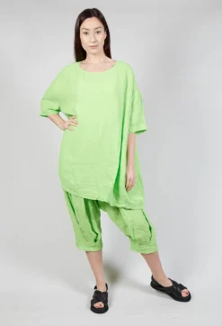 Rundholz Black Label Tops^Relaxed Fit Linen Top in Lime