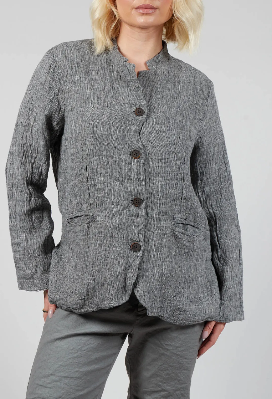 Aequamente Jackets^Relaxed Jacket in Salt and Pepper