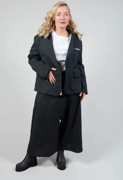 Marc Point Jackets^Relaxed Pinstripe Blazer in Black