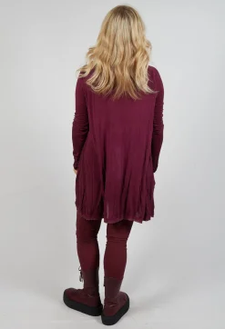 Rundholz Mainline Tops^Relaxed Pleat Top in Merlot Cloud