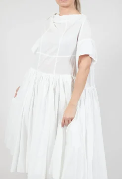 Rundholz Mainline Dresses^Relaxed Pleated Dress in Starwhite