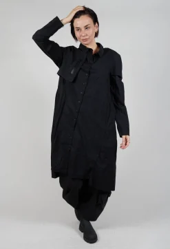 Rundholz Black Label Dresses^Relaxed Shirt Dress in Black Print