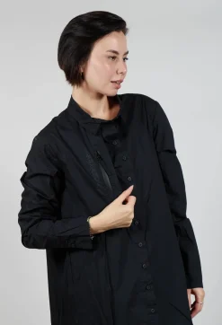 Rundholz Black Label Dresses^Relaxed Shirt Dress in Black Print