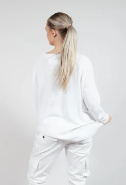 Rundholz Dip Jumpers^Relaxed Sweatshirt with Ribbed Hem in Semi Bleach
