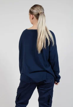 Rundholz Dip Jumpers^Relaxed Sweatshirt with Ribbed Hem in Ink