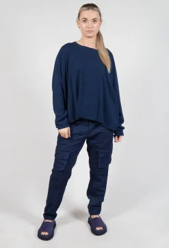 Rundholz Dip Jumpers^Relaxed Sweatshirt with Ribbed Hem in Ink