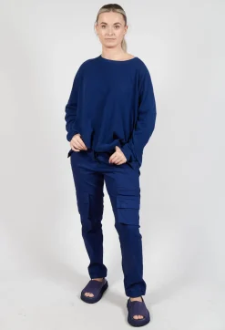 Rundholz Dip Jumpers^Relaxed Sweatshirt with Ribbed Hem in Ocean