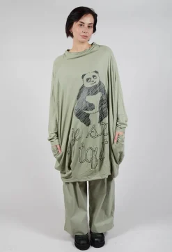 Rundholz Black Label Dresses^Relaxed Tunic Dress with Motif in Defender Shiny Print