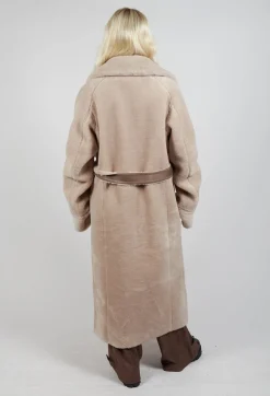 Urban Code Coats^Reversible Longline Faux Fur Coat in Taupe