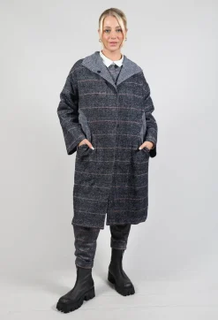 Elemente Clemente Coats^Reversible Mande Coat in Night Orange Check