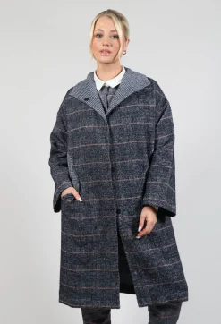 Elemente Clemente Coats^Reversible Mande Coat in Night Orange Check