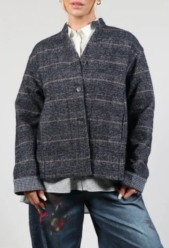 Elemente Clemente Jackets^Reversible Niaga Jacket in Night Orange check