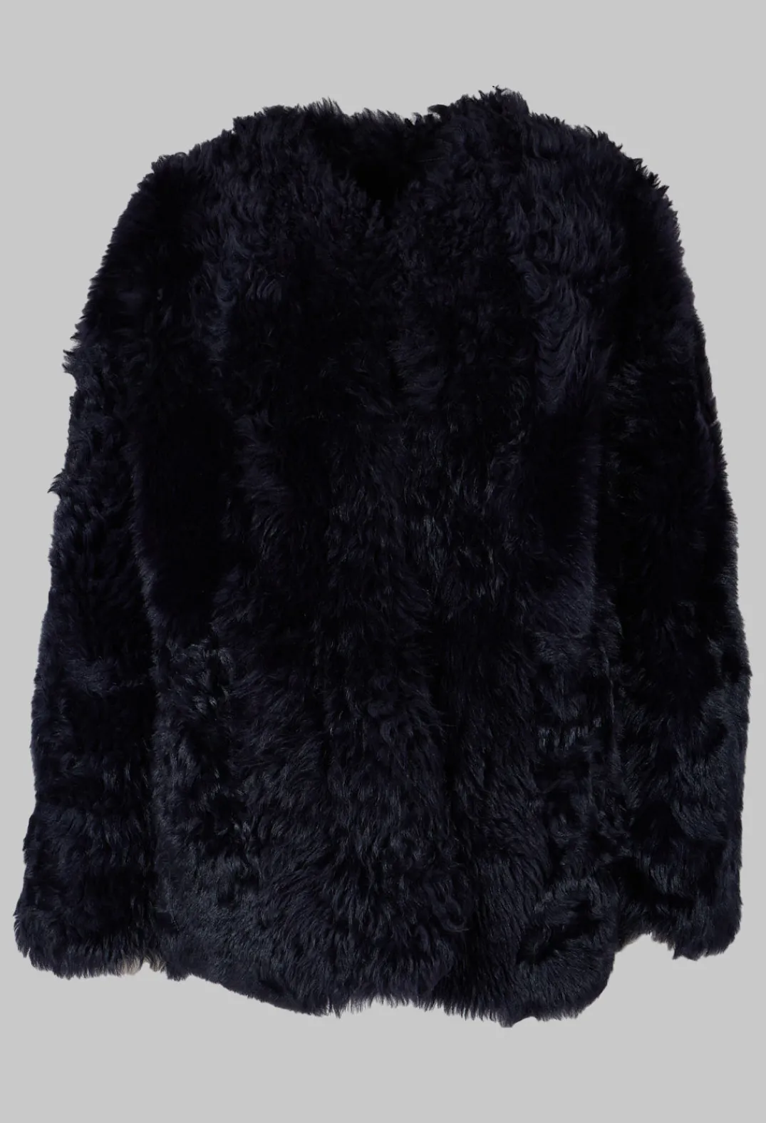 Dom Goor Coats^Reversible Shearling Coat with Fur Lining in Night Sky Navy
