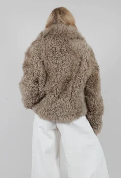 Dom Goor Coats^Reversible Sherling Jacket in Sandstone