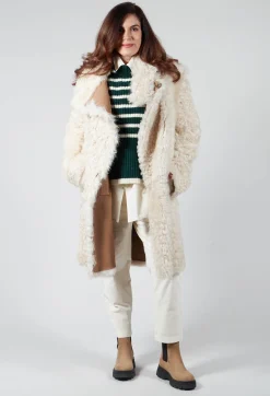 Dom Goor Coats^Reversible Toscana Coat with Fur Lining in Camel Cream