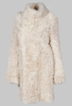 Dom Goor Coats^Reversible Toscana Coat with Fur Lining in Camel Cream