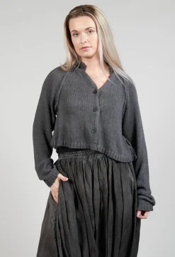 Rundholz Mainline Cardigans^Ribbed Cardigan in Coal Cloud