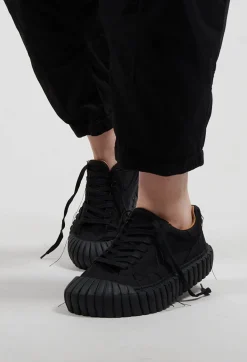 Rundholz Dip Boots^Ribbed Creeper Sole Trainers in Black