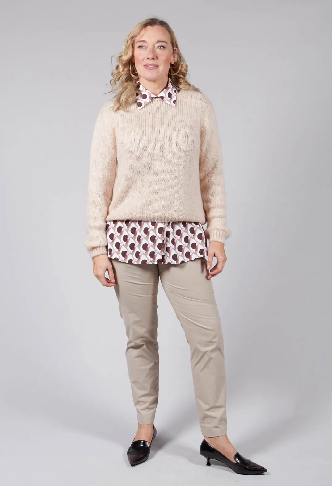 Niù Jumpers^Ribbed Jumper in Alabaster