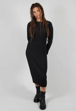 Mei Meij Dresses^Ribbed Midaxi Dress in Nero