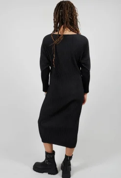 Mei Meij Dresses^Ribbed Midaxi Dress in Nero