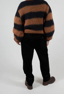 Operificio Neirami Trousers^Ribbed Pull On Trousers in Nero