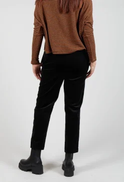 Operificio Neirami Trousers^Ribbed Pull On Trousers in Nero