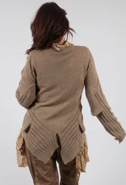 Rundholz Mainline Jumpers^Ribbed Sleeve Jumper in Camel Mel