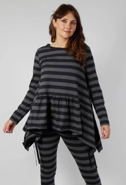 Pluslavie Tops^Ribbon Shirt in Stripe