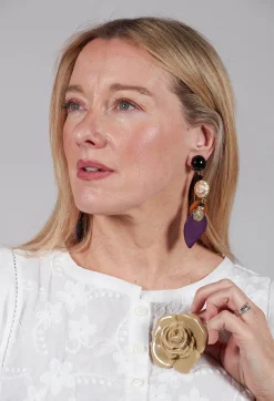 Angela Caputi Earrings^Rilievo Small Hanging Eardrops
