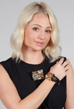 Miriamnori Bracelets^Ripple Pendant Bracelet in Bronze