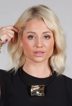 Miriamnori Necklaces^Ripple Pendant Necklace in Bronze