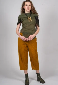 Masnada Tops^Roll Neck Knitted Vest in Moss