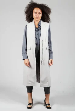 Beatrice B Shirts & Blouses^Romantic Long Sleeved Shirt in Metallic Grey