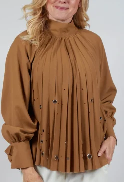 Beatrice B Shirts & Blouses^Romolo Blouse in Camel
