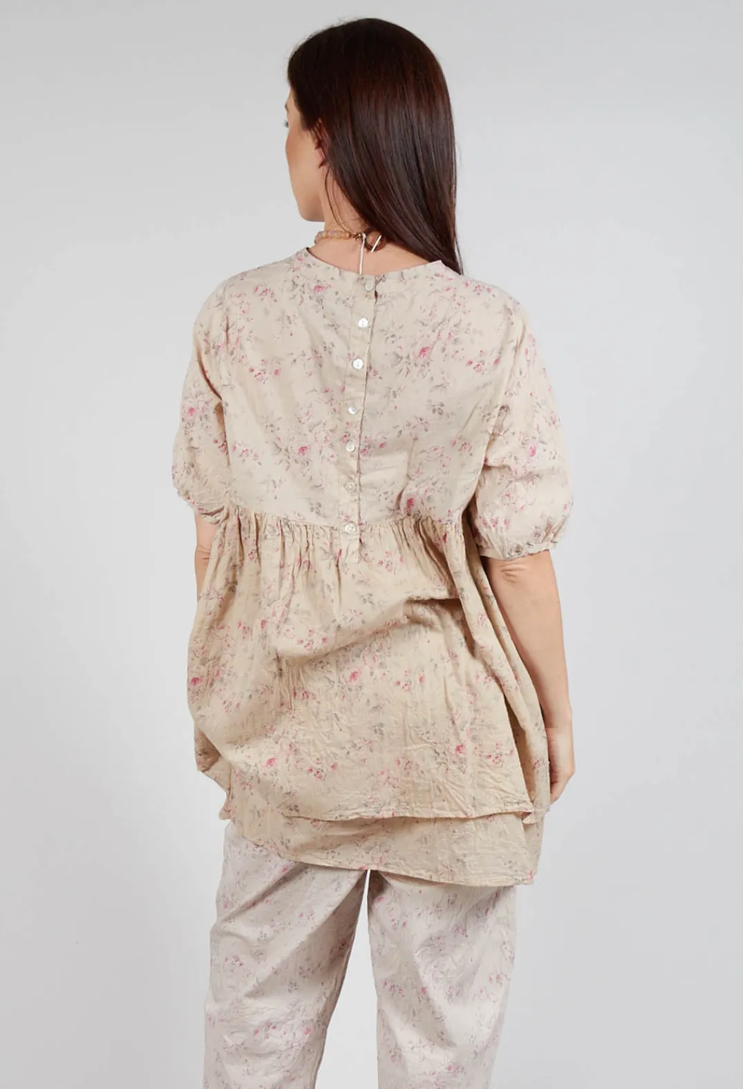 Les Ours Tops^Roselle Top in Liberty Beige Print
