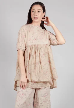 Les Ours Tops^Roselle Top in Liberty Beige Print