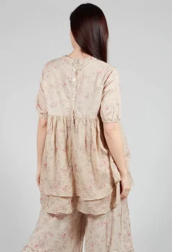 Les Ours Tops^Roselle Top in Liberty Beige Print