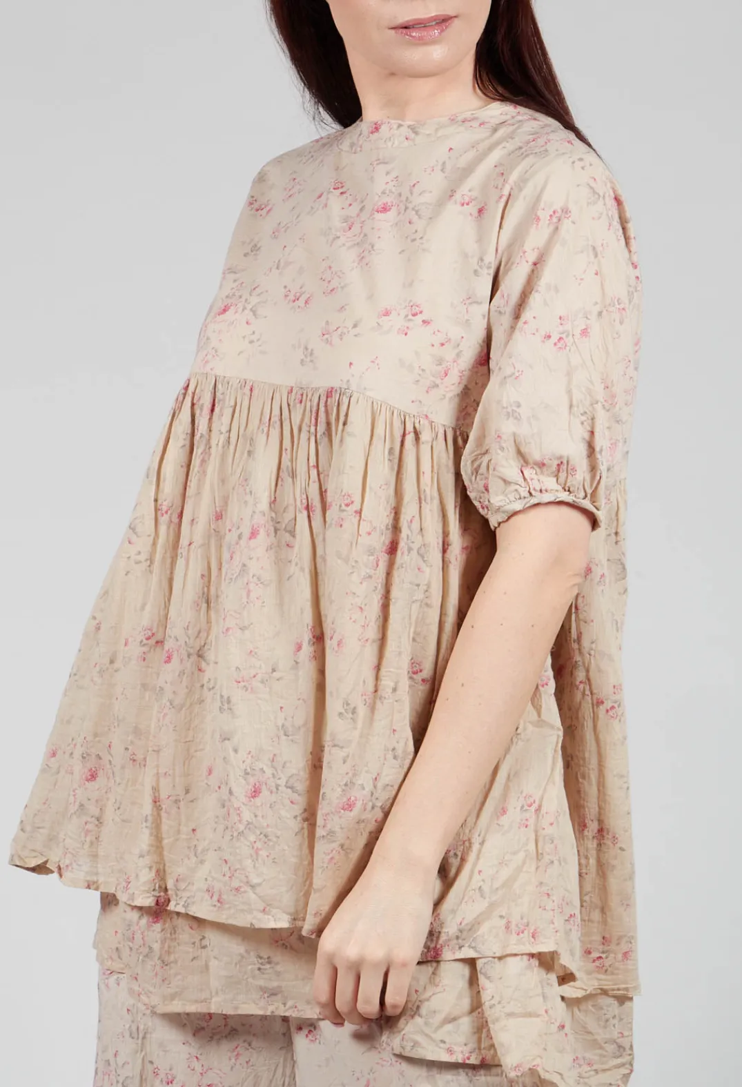 Les Ours Tops^Roselle Top in Liberty Beige Print