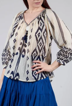 Rene Derhy Tops^Rosita Aztec Top in Ecru