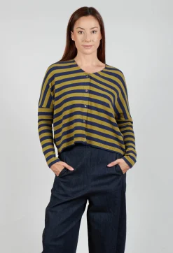 Operificio Neirami Cardigans^Round Neck Cardigan in Blu