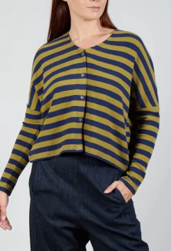 Operificio Neirami Cardigans^Round Neck Cardigan in Blu