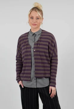 Operificio Neirami Cardigans^Round Neck Cardigan in Purple