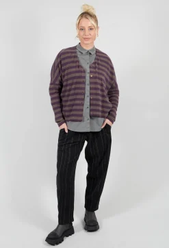 Operificio Neirami Cardigans^Round Neck Cardigan in Purple