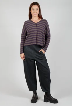 Operificio Neirami Cardigans^Round Neck Cardigan in Purple
