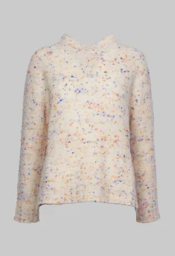 Beatrice B Jumpers^Round Neck Flared Jumper in Multicolour