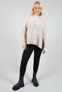 Beatrice B Jumpers^Round Neck Flared Jumper in Multicolour