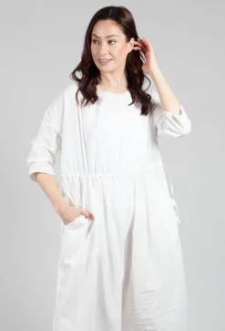 Album Di Famiglia Jumpsuits^Round Neck Jumpsuit TC in Milk