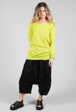 Rundholz Dip T-shirts^Round Neck Long Sleeved T Shirt with Bell Sleeves in Spring