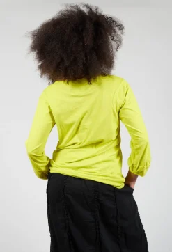Rundholz Dip T-shirts^Round Neck Long Sleeved T Shirt with Bell Sleeves in Spring